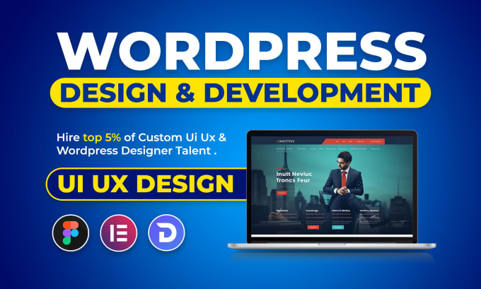 I will create custom wordpress website design and do web UI UX