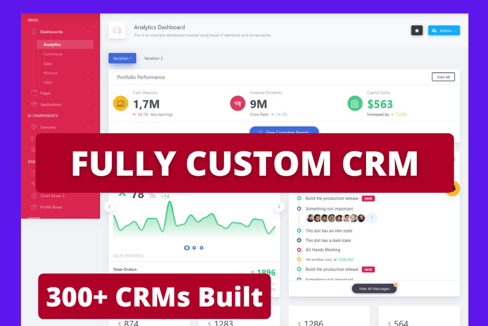 I will develop fully custom PHP CRM for your business