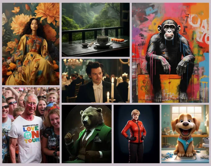 I will create stunning and quick ai pictures for you
